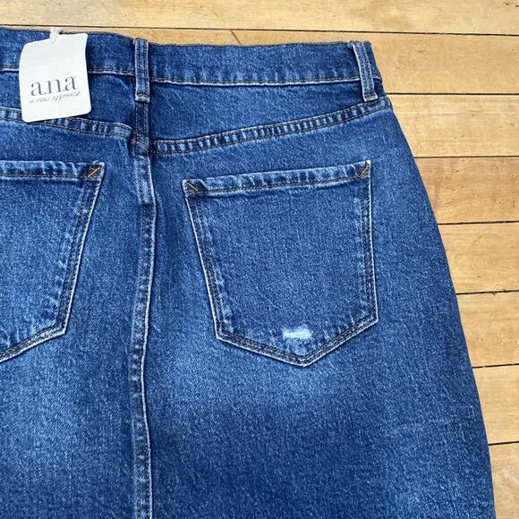 a.n.a. A New Approach NWT Denim Skirt Women’s Size 6 High Rise Medium Wash Mini - Picture 12 of 13